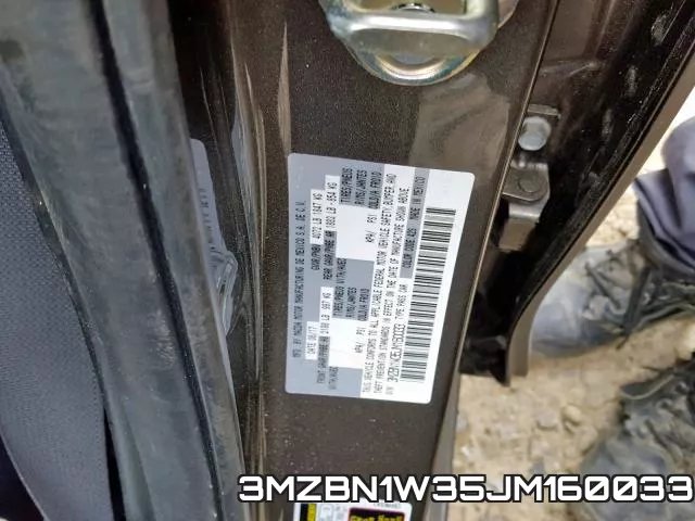 3MZBN1W35JM160033 фото 2