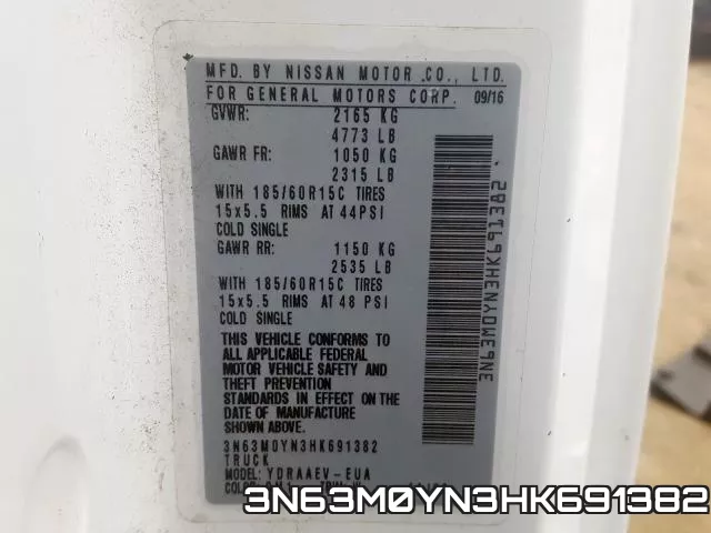 3N63M0YN3HK691382 фото 2