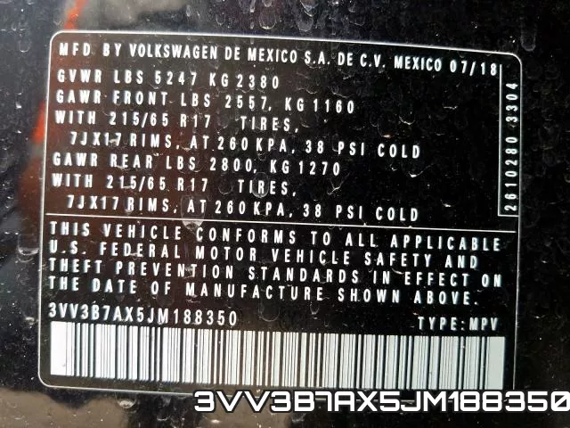 3VV3B7AX5JM188350 фото 2