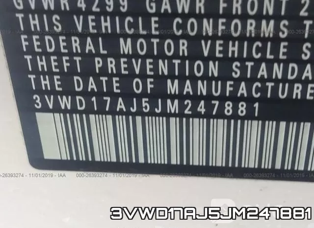 3VWD17AJ5JM247881 фото 9
