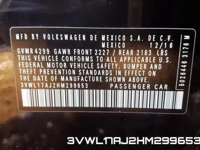 3VWL17AJ2HM299653 фото 2