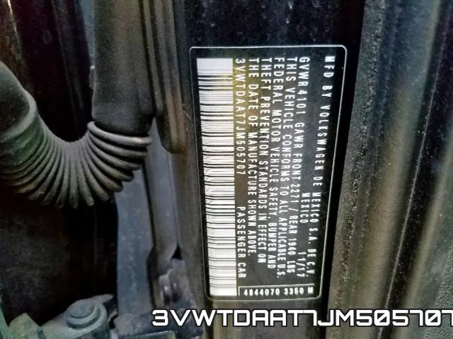 3VWTDAAT7JM505707 фото 2