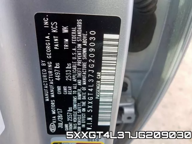 5XXGT4L37JG209030 фото 2