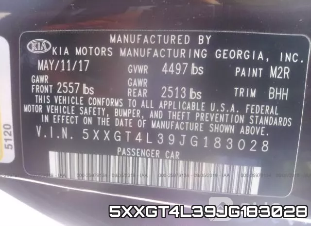 5XXGT4L39JG183028 фото 10