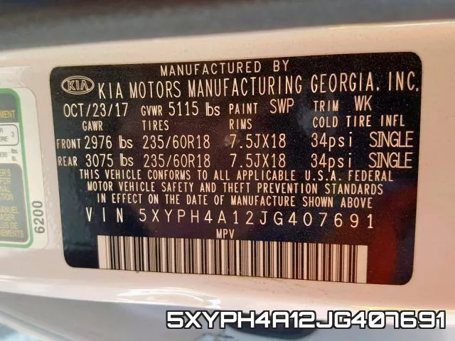 5XYPH4A12JG407691 фото 2