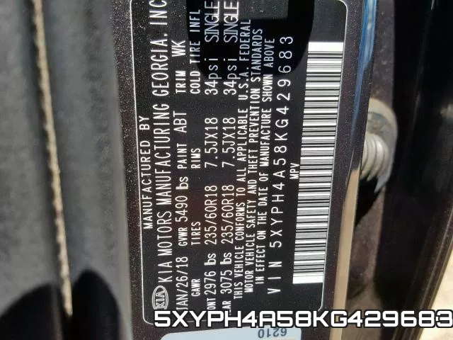 5XYPH4A58KG429683 фото 2