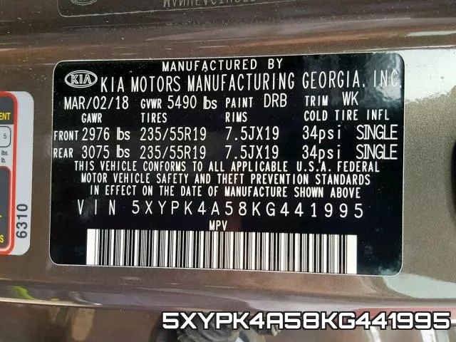 5XYPK4A58KG441995 фото 2