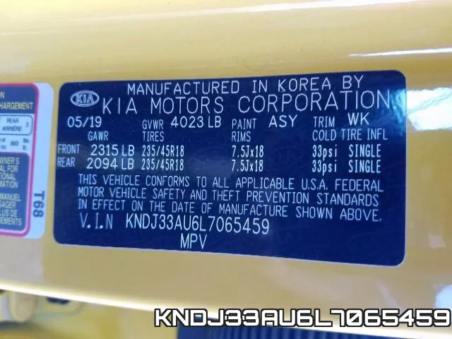 KNDJ33AU6L7065459 фото 2