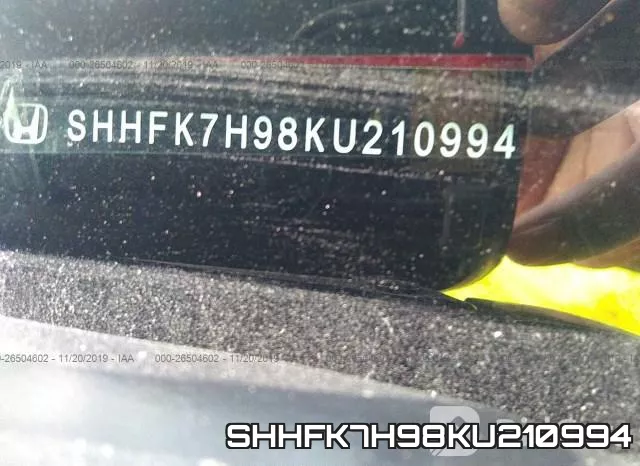 SHHFK7H98KU210994 фото 10