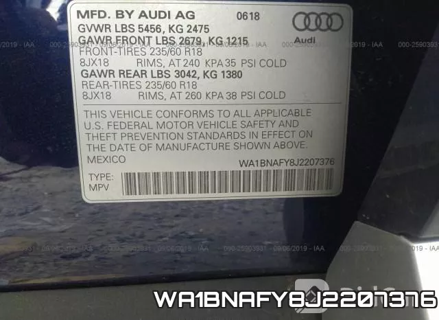 WA1BNAFY8J2207376 фото 10