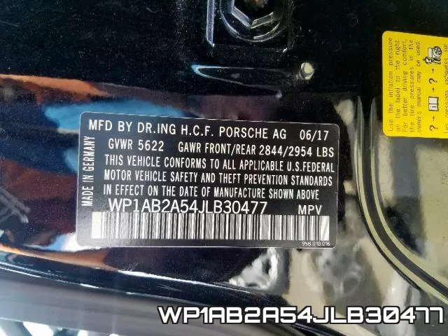 WP1AB2A54JLB30477 фото 2