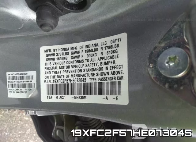 19XFC2F57HE073045 фото 10