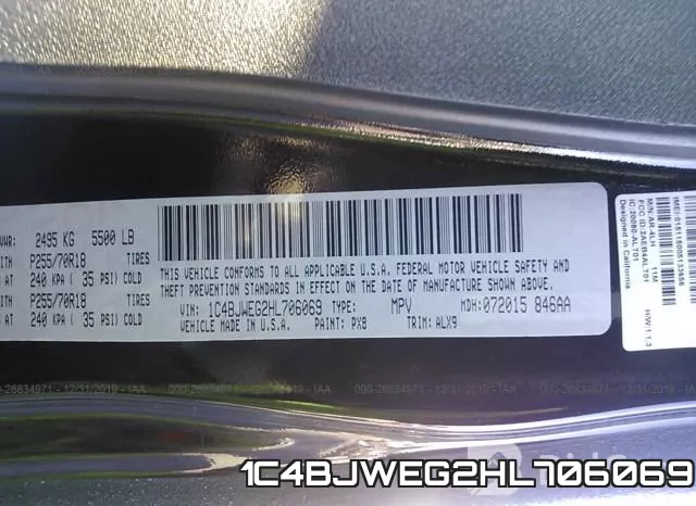 1C4BJWEG2HL706069 фото 9
