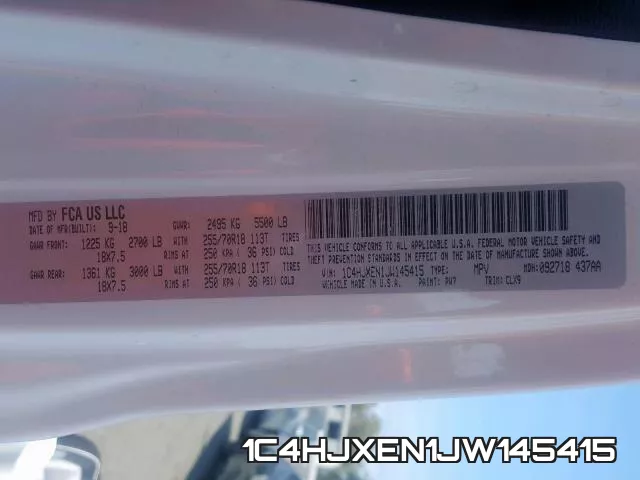 1C4HJXEN1JW145415 фото 2