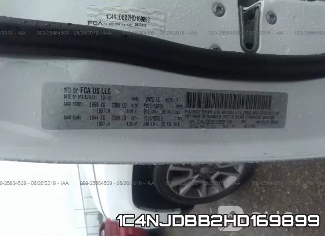 1C4NJDBB2HD169899 фото 9