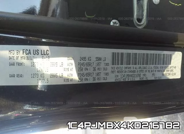 1C4PJMBX4KD216782 фото 9