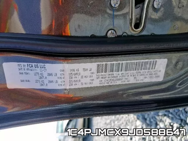 1C4PJMCX9JD588647 фото 2