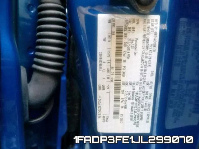 1FADP3FE1JL299070 фото 2