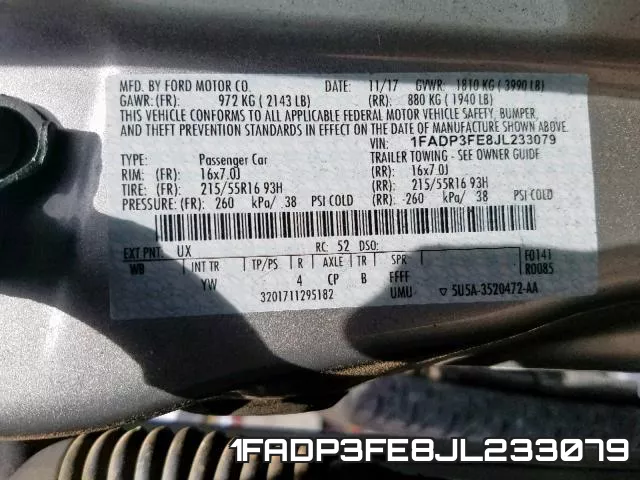 1FADP3FE8JL233079 фото 2