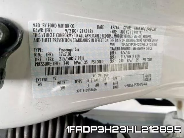 1FADP3H23HL212895 фото 2