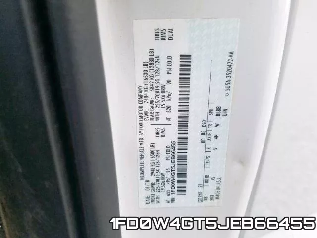 1FD0W4GT5JEB66455 фото 2