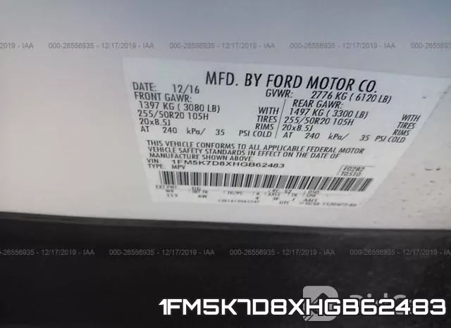 1FM5K7D8XHGB62483 фото 10