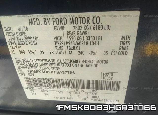 1FM5K8D83HGA37766 фото 10