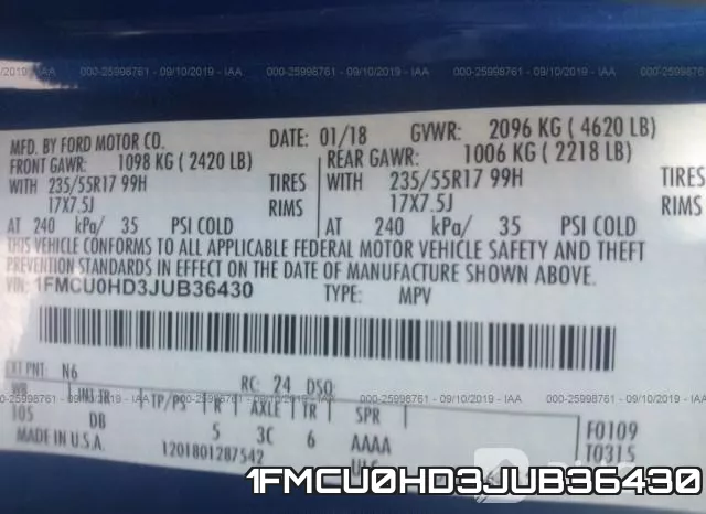 1FMCU0HD3JUB36430 фото 8