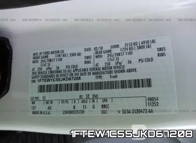 1FTEW1C55JKD67208 фото 10
