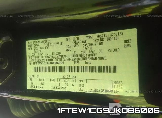 1FTEW1CG9JKD86006 фото 10