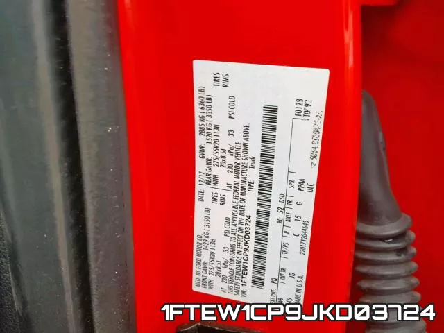 1FTEW1CP9JKD03724 фото 2