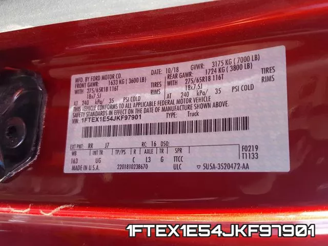 1FTEX1E54JKF97901 фото 2