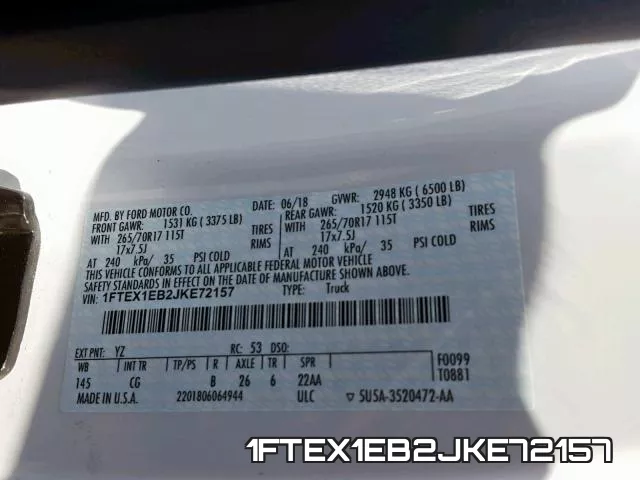 1FTEX1EB2JKE72157 фото 2