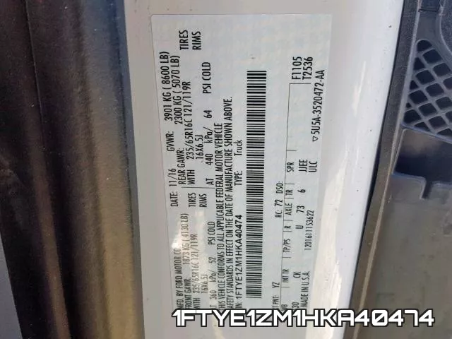 1FTYE1ZM1HKA40474 фото 2