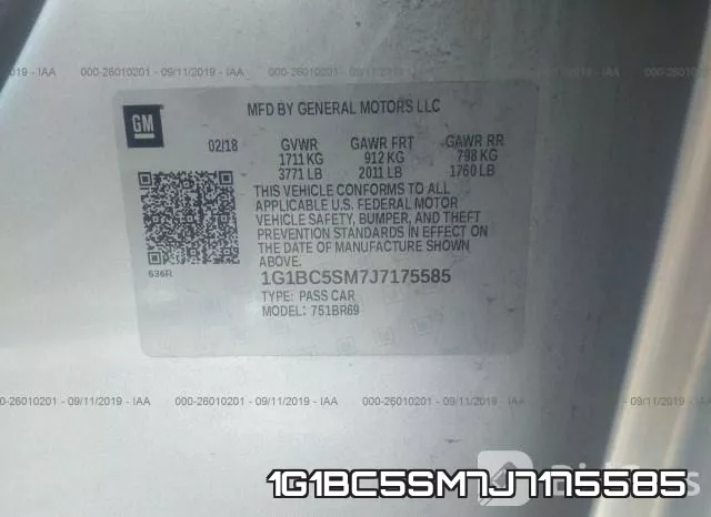 1G1BC5SM7J7175585 фото 8