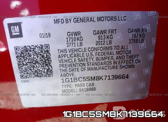 1G1BC5SM8K7139664 фото 10