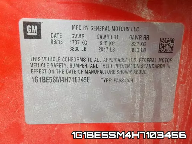1G1BE5SM4H7103456 фото 2