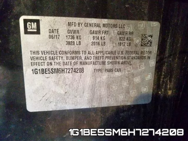 1G1BE5SM6H7274208 фото 2
