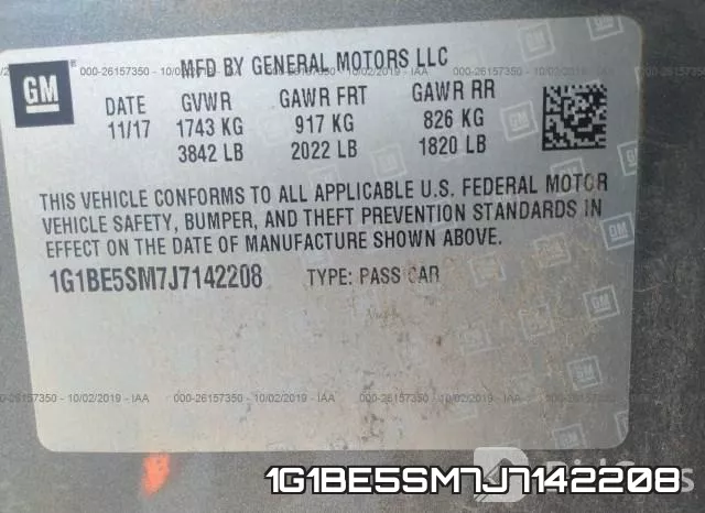 1G1BE5SM7J7142208 фото 8