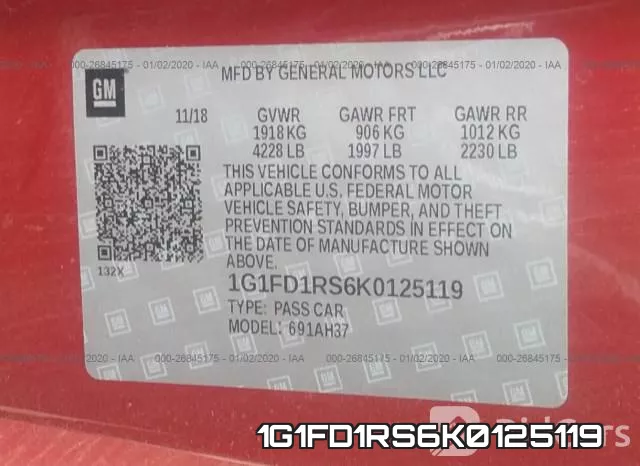 1G1FD1RS6K0125119 фото 5