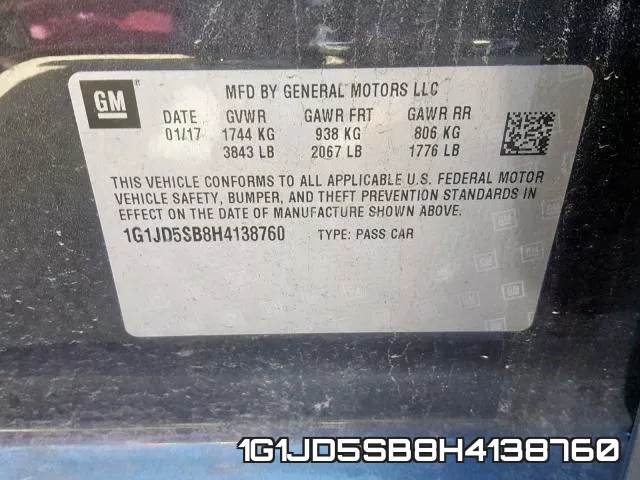1G1JD5SB8H4138760 фото 2