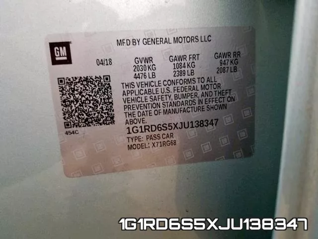 1G1RD6S5XJU138347 фото 2
