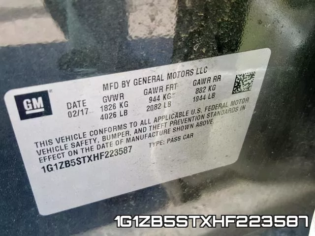1G1ZB5STXHF223587 фото 2