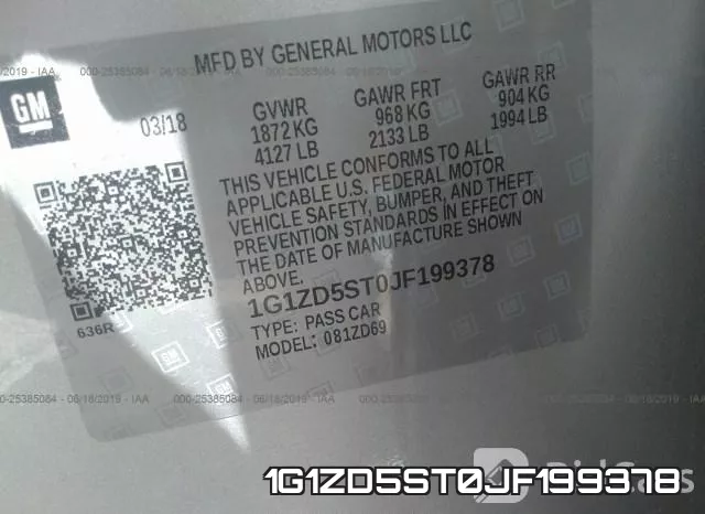 1G1ZD5ST0JF199378 фото 10
