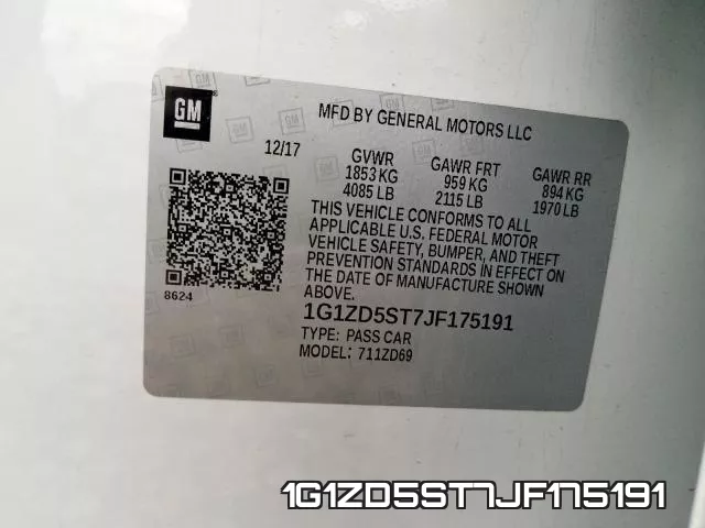 1G1ZD5ST7JF175191 фото 2