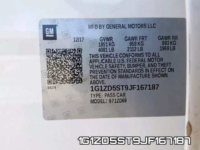1G1ZD5ST9JF167187 фото 2