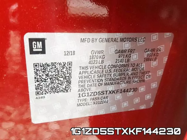 1G1ZD5STXKF144230 фото 2
