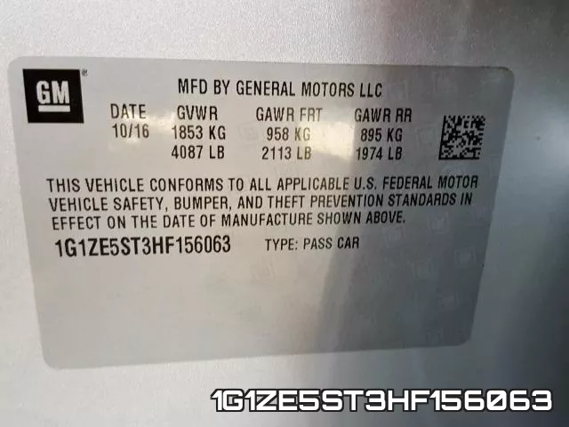1G1ZE5ST3HF156063 фото 2