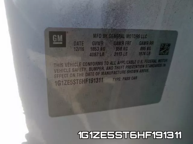 1G1ZE5ST6HF191311 фото 2