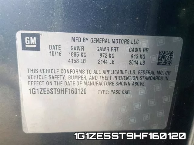 1G1ZE5ST9HF160120 фото 2